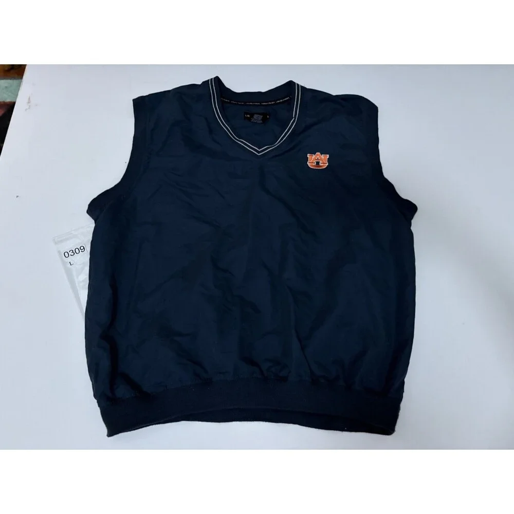 Vintage Levelwear Athletic Auburn University Vest Blue Men’s Large